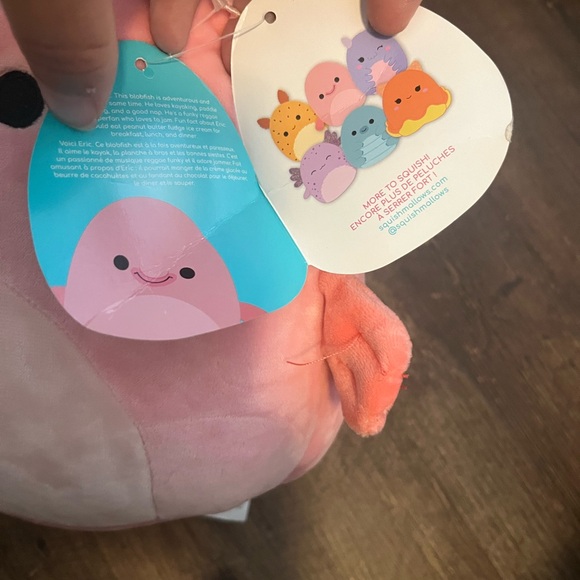 Squishmallow Sealife 8 Inch Eric the Blob Fish Pink Plushie Stuffed Animal Toy - Picture 3 of 6